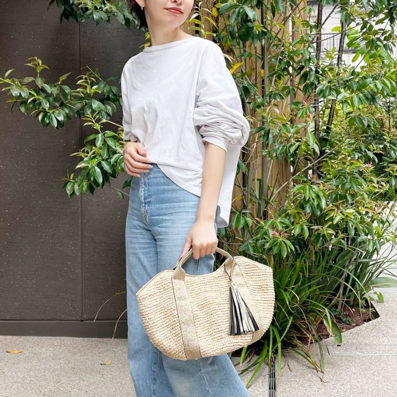 【SANDRO】Yza ブレードラフィア チェーンバッグ ライムグリーン Buy SANDRO Green YZA Shoulder Bag in Raffia for Women Online