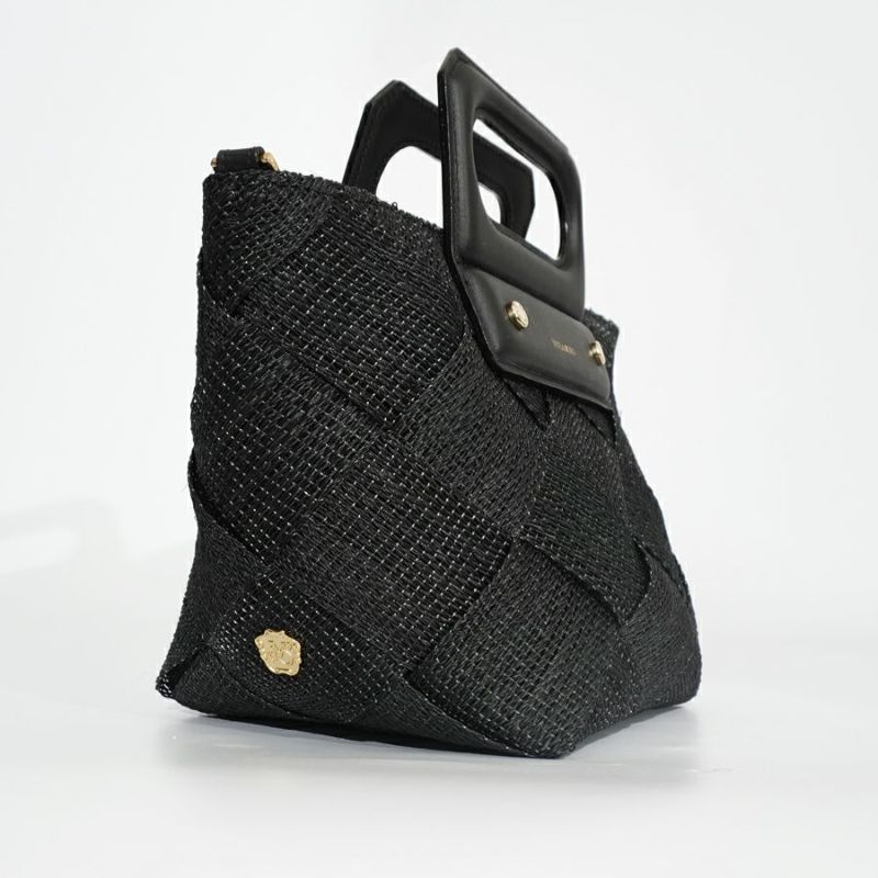 VIOLA d’ORO アバカメッシュバッグ　ブラック VIOLAd'ORO ヴィオラドーロ かごバッグ アバカメッシュ 2WAY